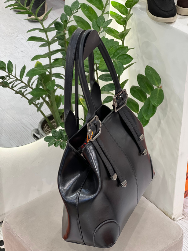کیف زنانه اداری مشکی طرح چرم