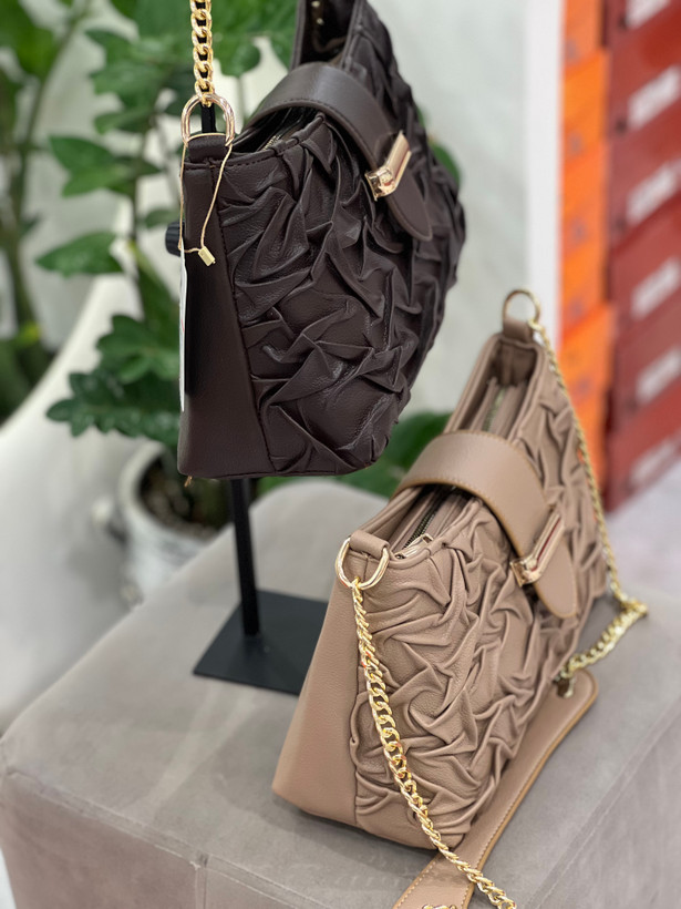 کیف زنانه مجلسی طرح چرم چروک