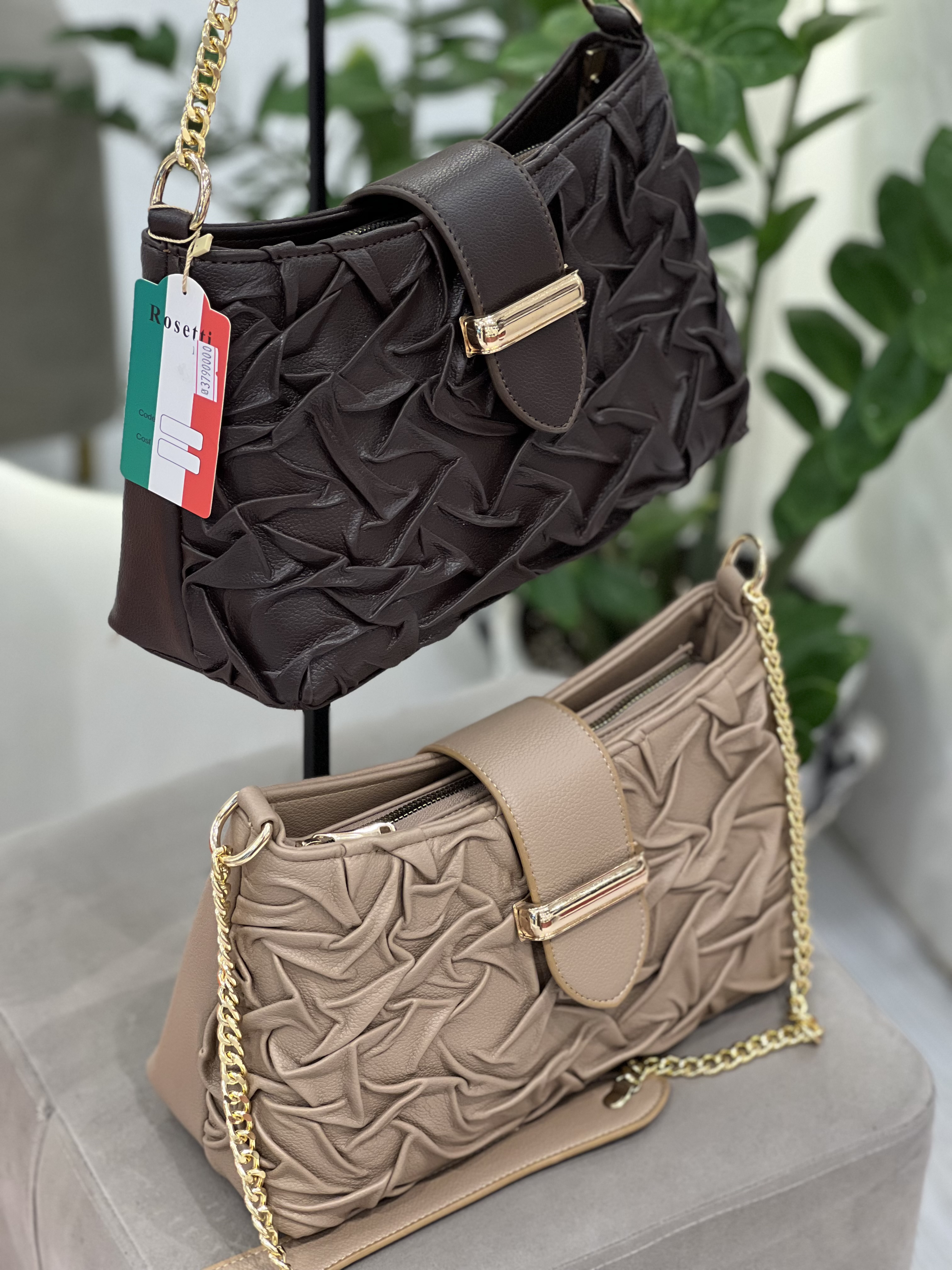 کیف زنانه مجلسی طرح چرم چروک