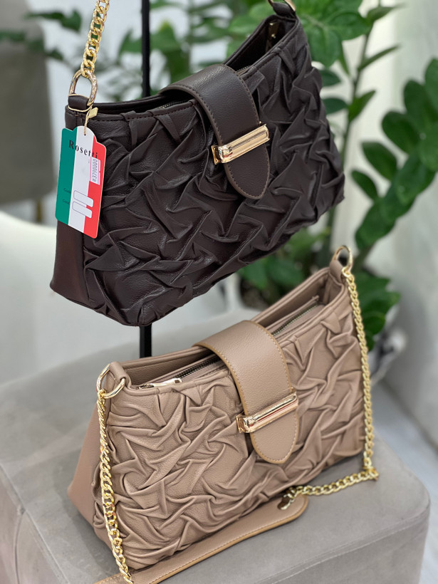 کیف زنانه مجلسی طرح چرم چروک