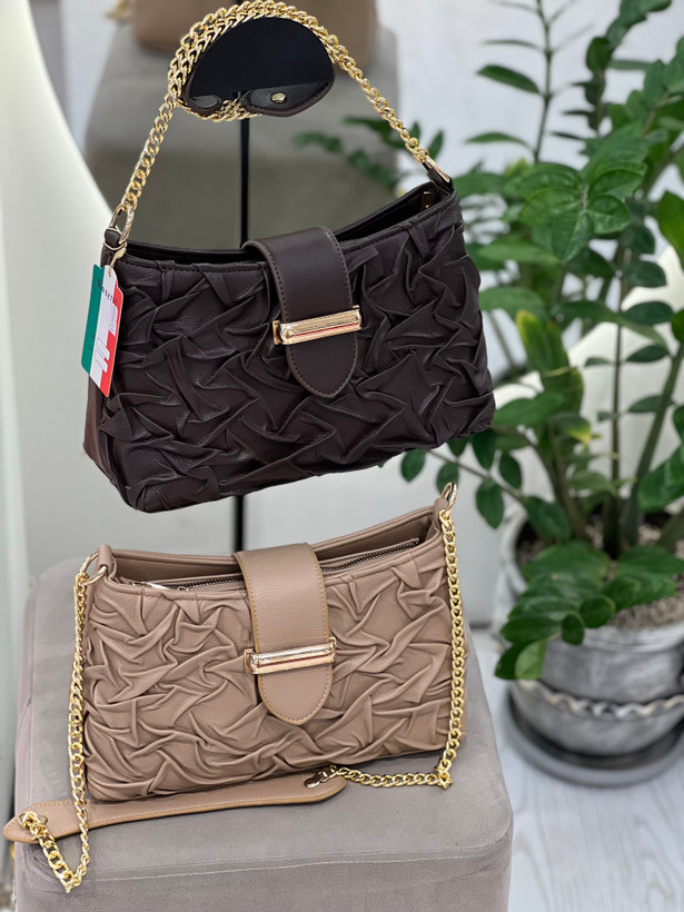 کیف زنانه مجلسی طرح چرم چروک